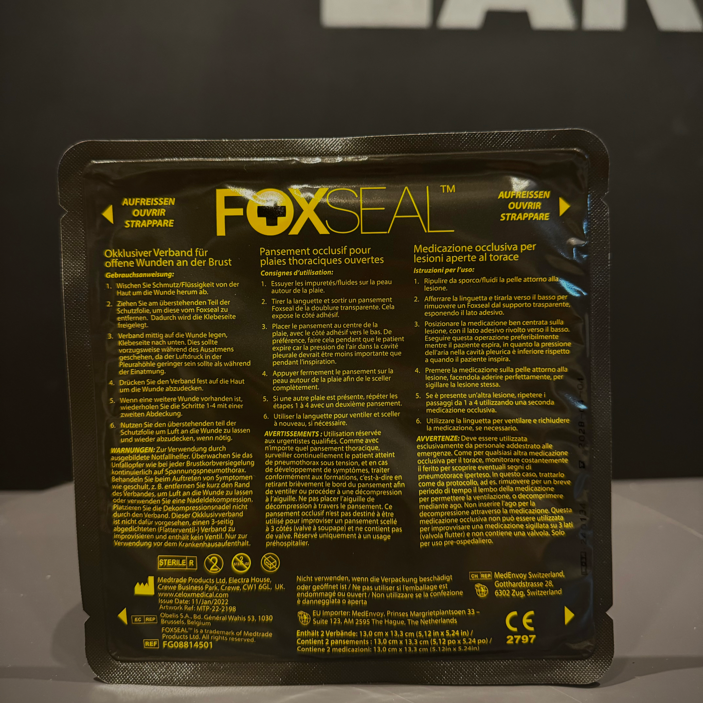 Foxseal Chest Seal - Celox Medical